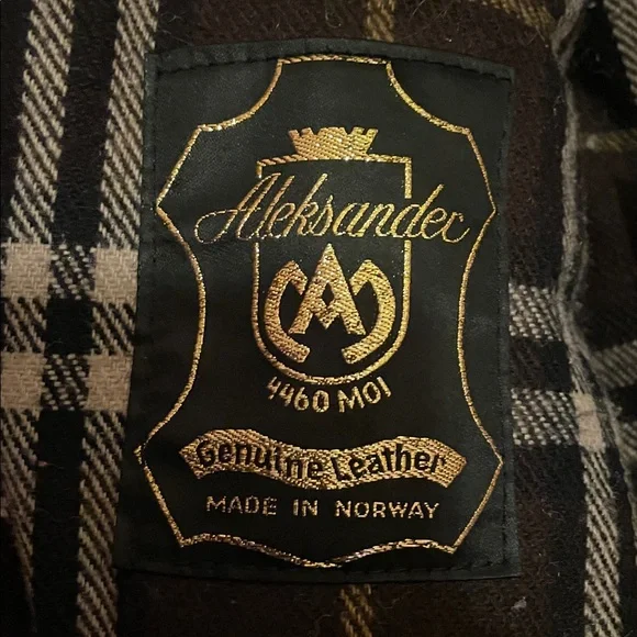 Vintage Aleksandec Elegant brown Genuine Leather Women's Coat. Size 36. - Picture 3 of 3